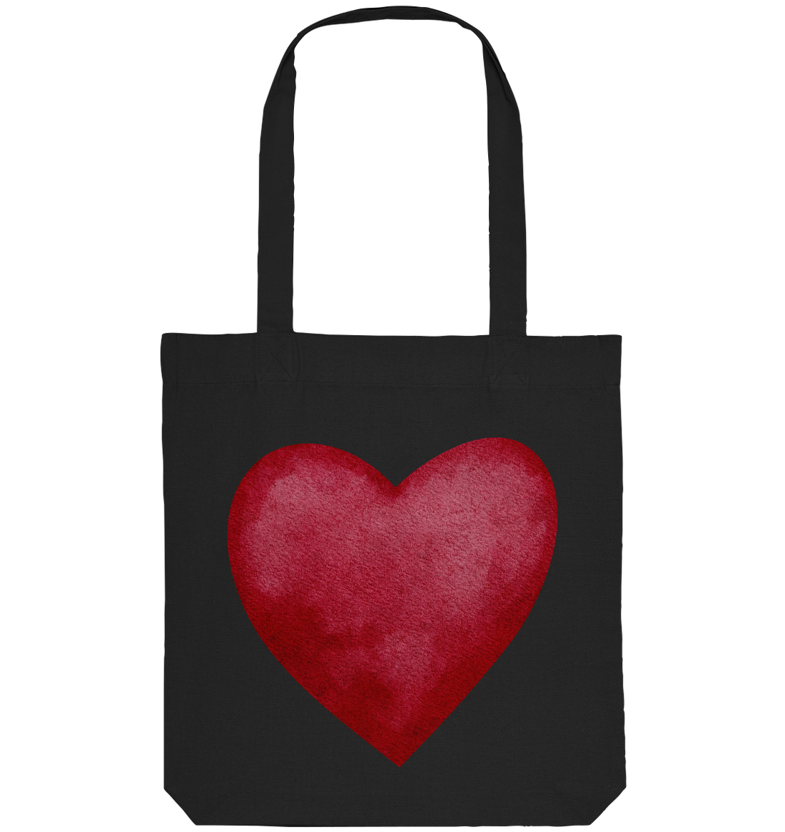 Watercolor red heart - Organic Tote-Bag
