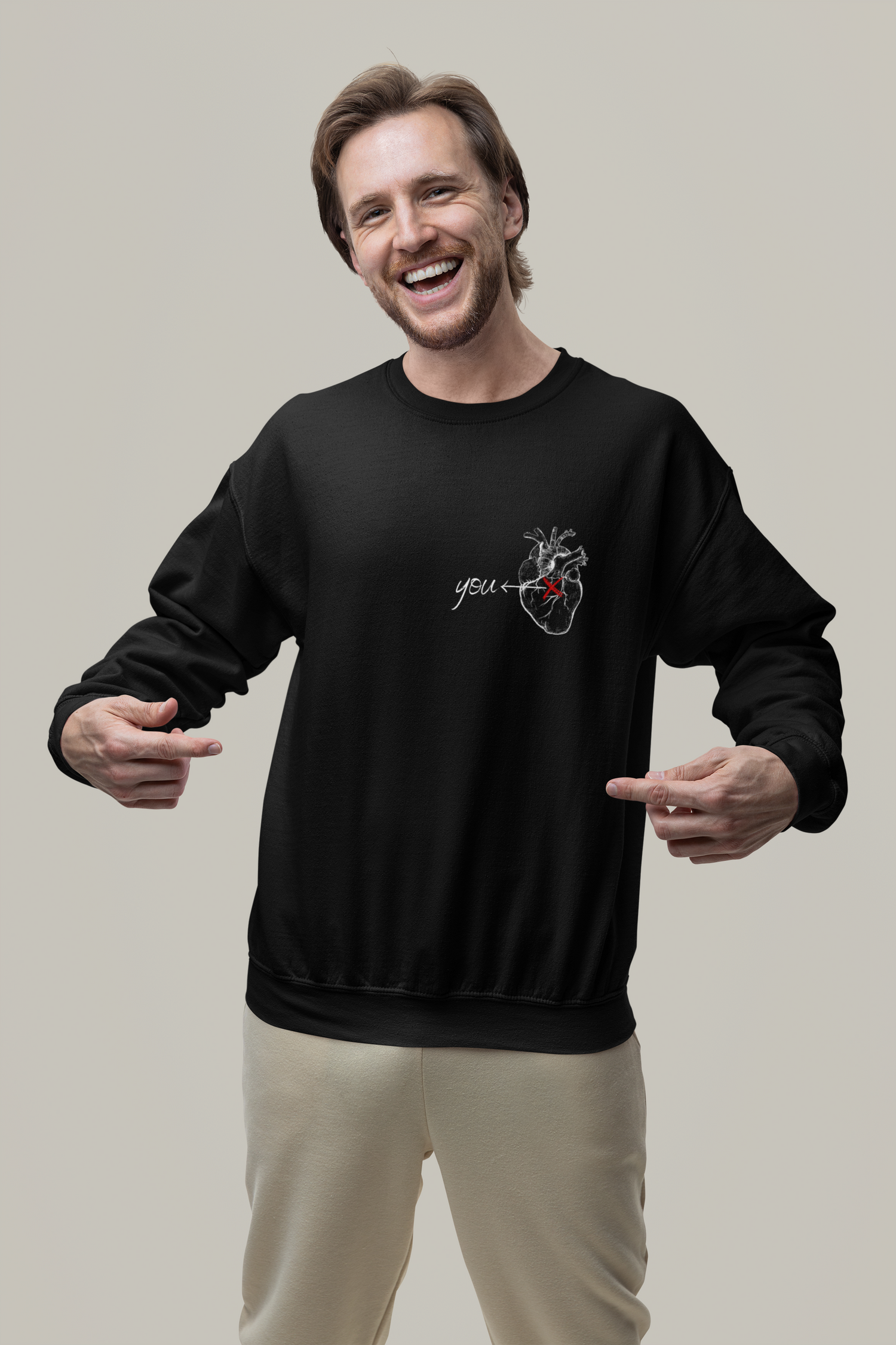 You - Heart - Basic Sweatshirt