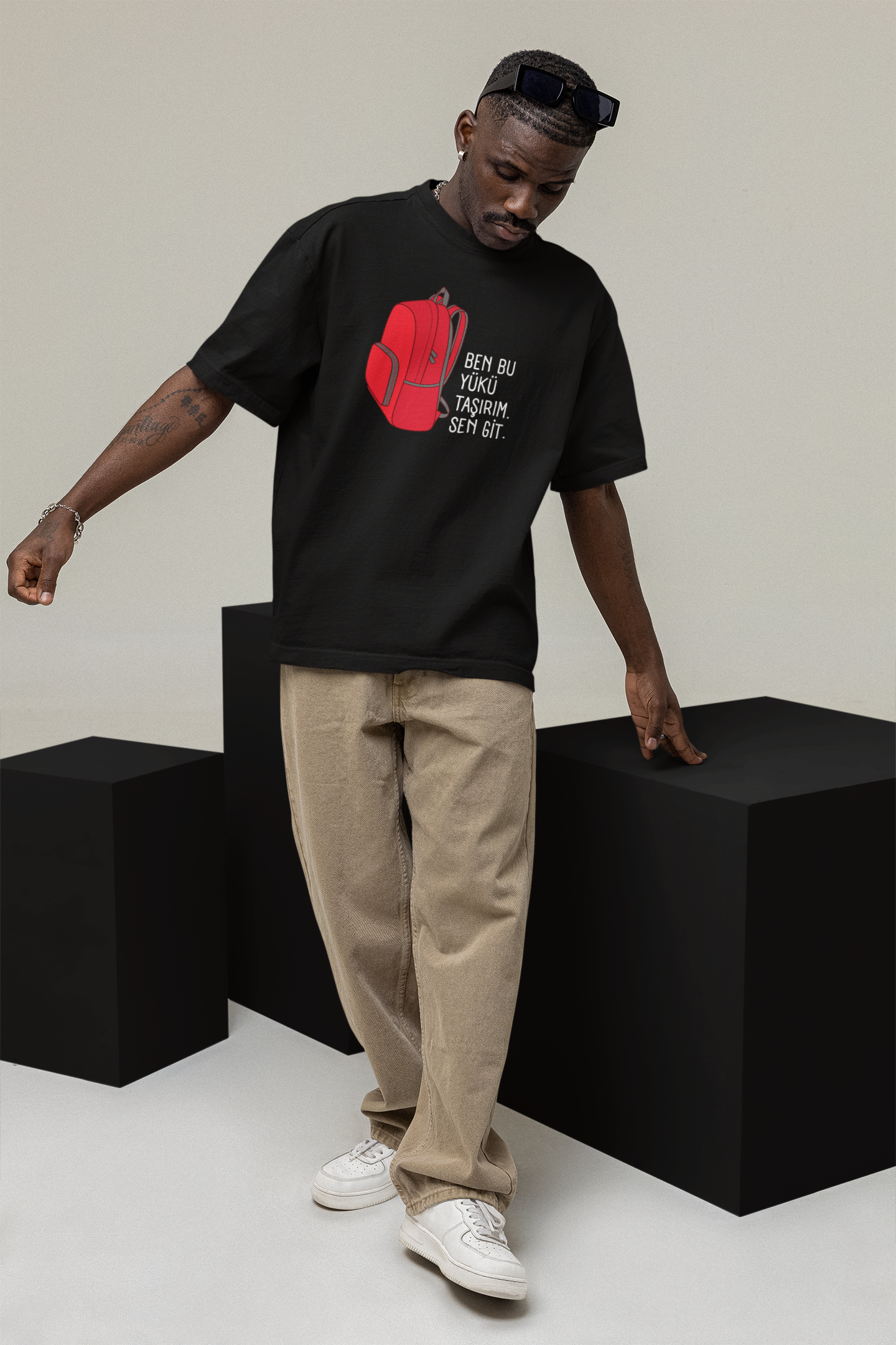 BEN BU YÜKÜ TAŞIRIM. SEN GİT - Oversized Unisex T-Shirt