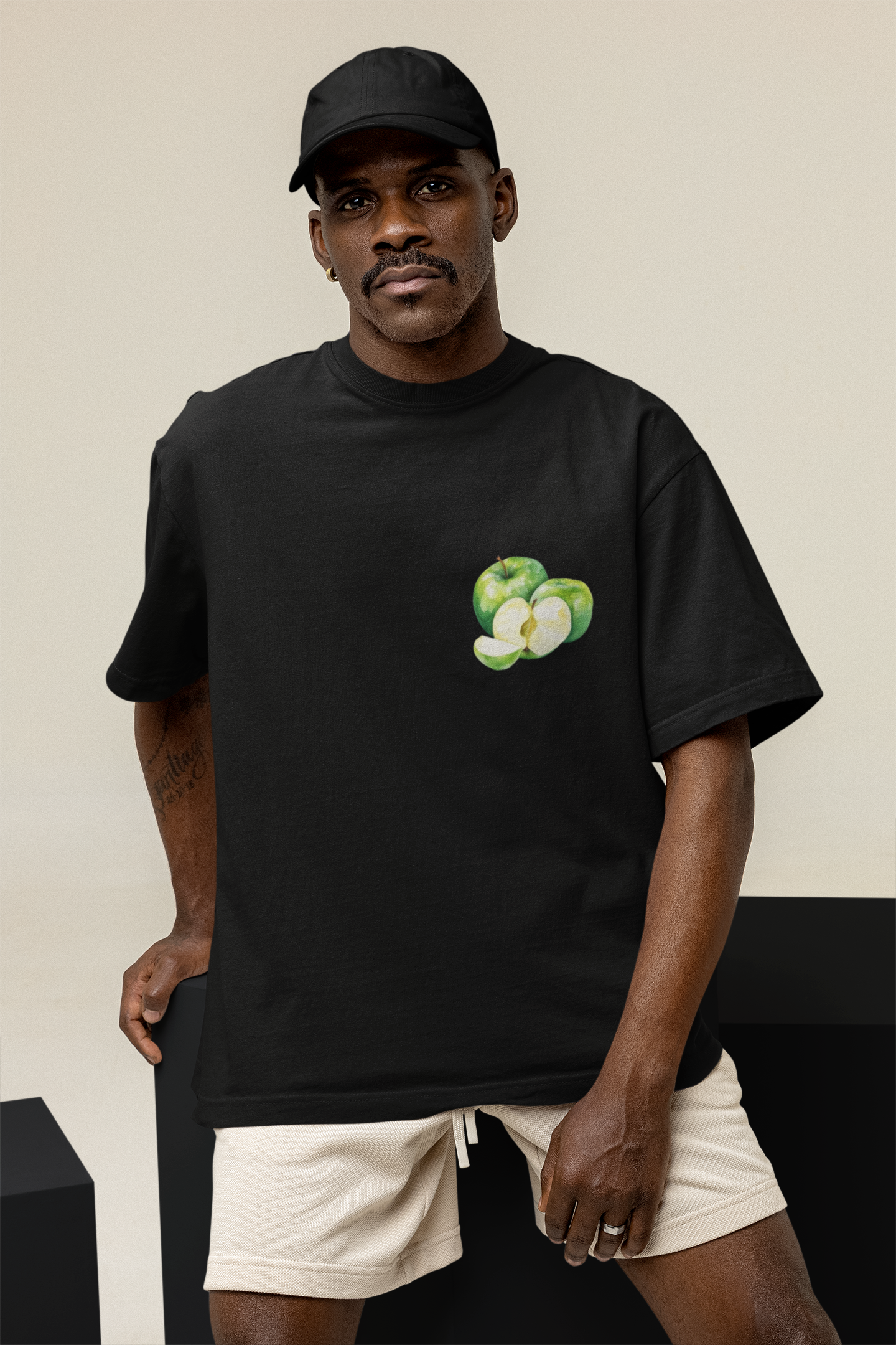 Green Apple Watercolor - Oversized Unisex T-Shirt